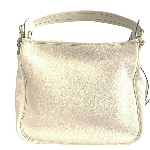 Coach $395 Off White Pebbled Leather Cary Shoulder Bag Convertible Crossbody NEW - Picture 3 of 10